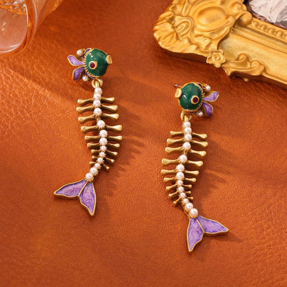 Vintage Fishbone Eardrops