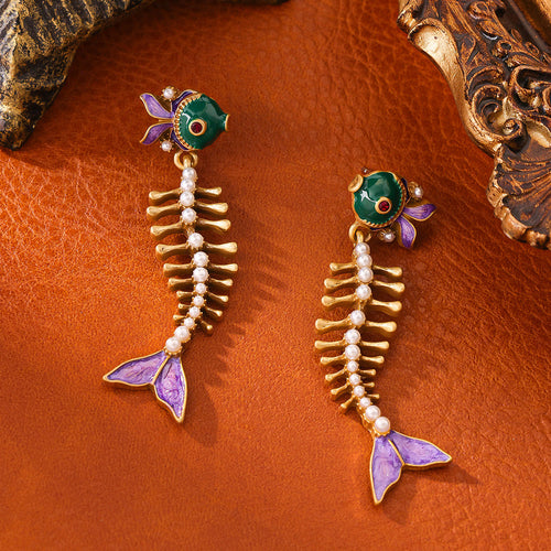 Vintage Fishbone Eardrops